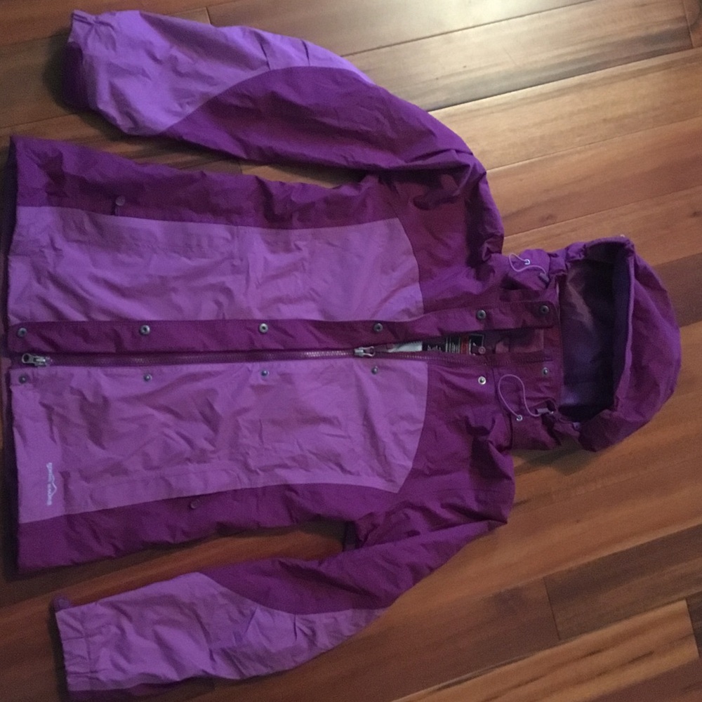 Two-Tone Purple Hooded Parka